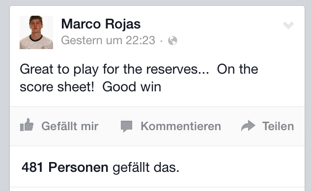 Rojas über seinen Einsatz in der U23.